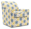 Made in Canada Sofa Lab Customizable Swivel 31\" Fabric Accent Chair - Sunshine Multicolour