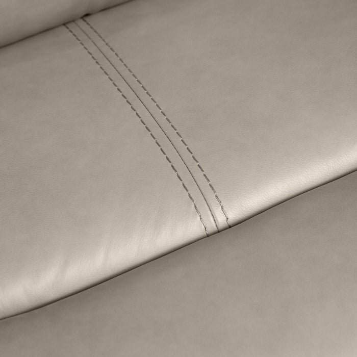 Scott Living Prescott 88.5\" Genuine Leather Power Reclining Sofa with Power Headrests - Grey