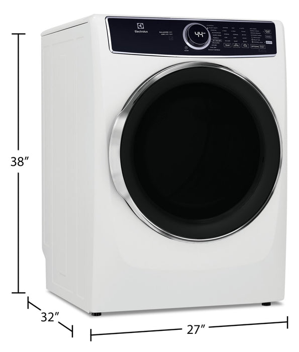 Electrolux 8 Cu. Ft. Electric Dryer with Steam - White - Stackable - ELFE763CAW
