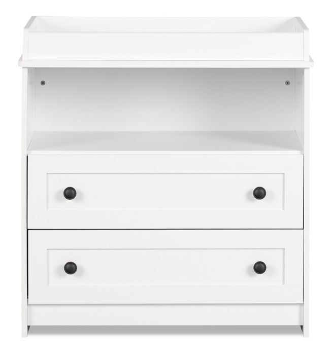 Ivy Baby Change Table with Storage Drawers - White