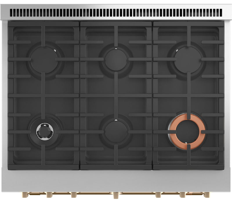 Cafe 5.7 Cu. Ft. Smart Dual Fuel Range with True European Convection and Self Clean Racks - Matte White - C2Y366P4TW2