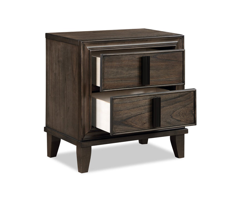 Kane Bedside 2-Drawer Nightstand, 26.3\"W x 28.6\"H - Brown
