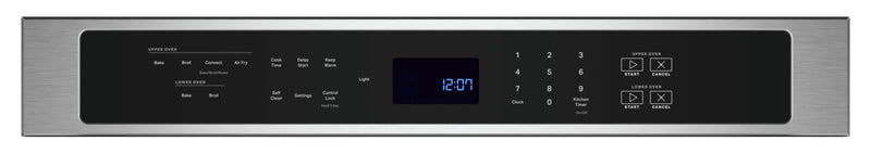 Maytag 27\" 8.6 Cu. Ft. Electric Double Wall Oven with True Convection - Fingerprint Resistant Stainless Steel - MOED6027LZ