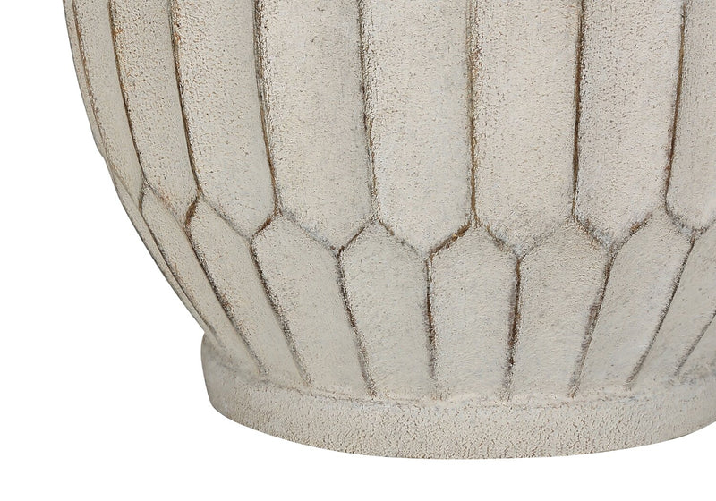 24\" Cream Textured Resin Table Lamp