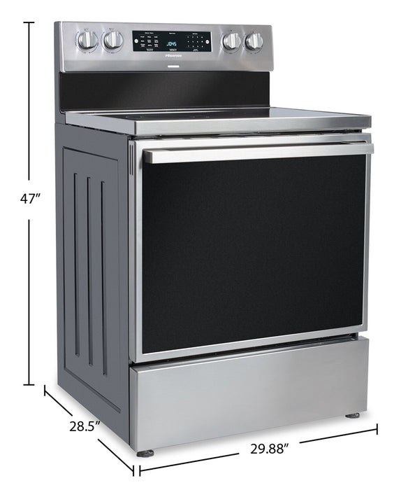 Hisense 5.8 Cu. Ft. Electric Range With Air Fry and European Convection - Stainless Steel - HBE3501CPS