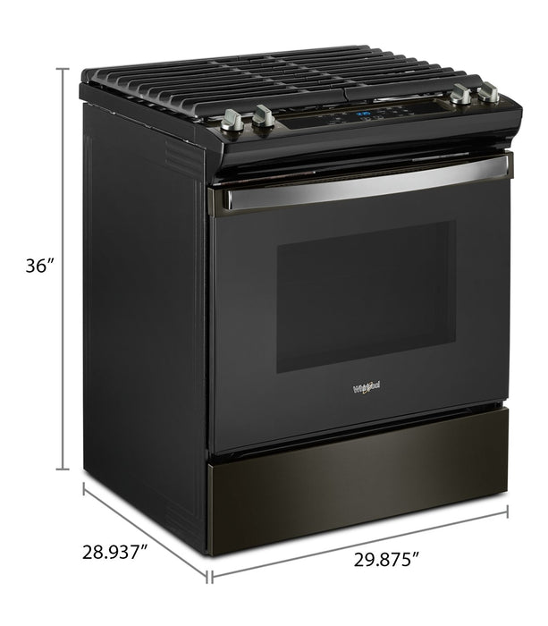 Whirlpool 5 Cu. Ft. Gas Range with Self-Clean - Black Stainless - WEG515S0LV