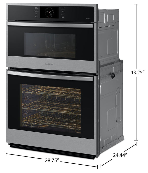 Samsung 30\" 7 Cu. Ft. Electric Micowave Combination Wall Oven with Steam Cook - Stainless Steel - NQ70CG600DSRAA