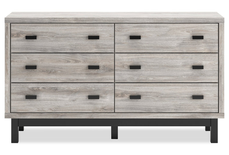 Zen Bedroom 6-Drawer Dresser, 62\"W x 35.6\"H - Grey