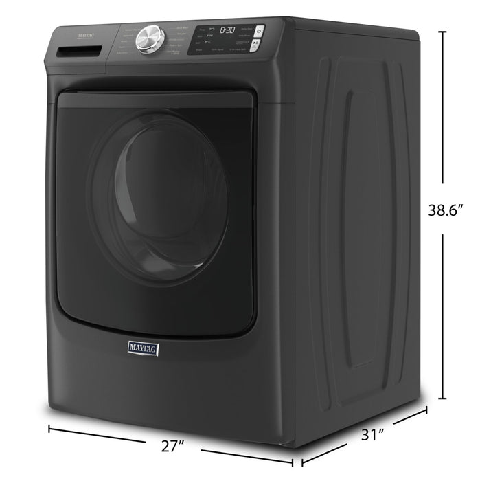 Maytag 5.2 Cu. Ft. Front-Load High-Efficiency Steam Washer - Volcano Black - Stackable - MHW5630MBK