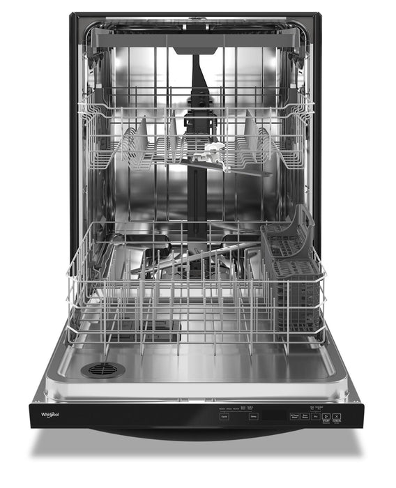 Whirlpool 24\" 47 dBA Built-In Top-Control Dishwasher with Third Rack - Black - WDT750SAKB