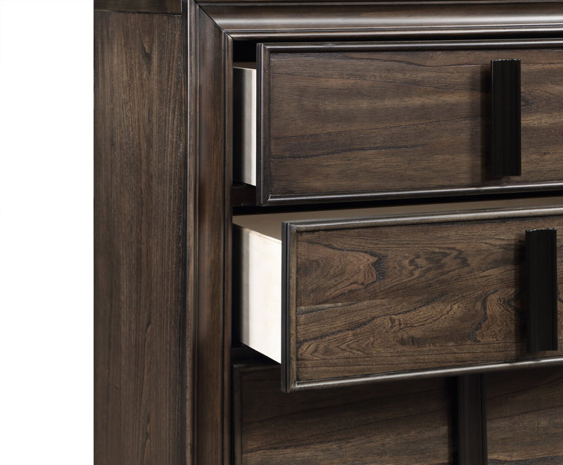 Kane Bedroom Chest of Drawers, 5-Drawer, 35.4\"W x 53\"H - Brown