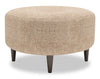 Made in Canada Customizable Sofa Lab The Curve 31\" Chenille Fabric Ottoman - Luxury Taupe