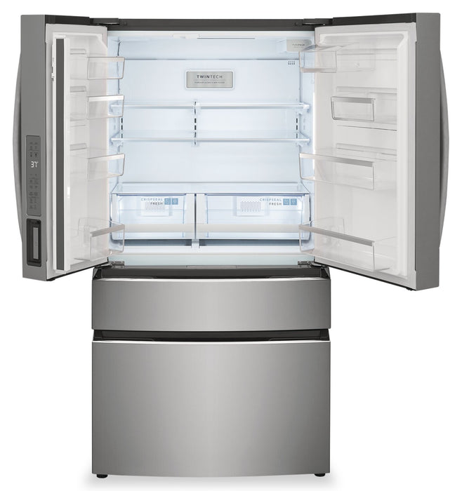 Frigidaire Gallery 36\" 27.2 Cu. Ft. Standard-Depth 4-Door French-Door Refrigerator - Smudge-Proof® Stainless Steel - GRMN2872AF