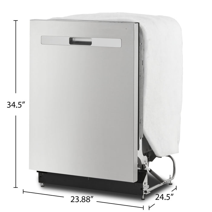 Whirlpool 24\" 51 dBA Built-In Top-Control Dishwasher with Third Rack - Fingerprint Resistant Stainless Steel - WDP730HAMZ