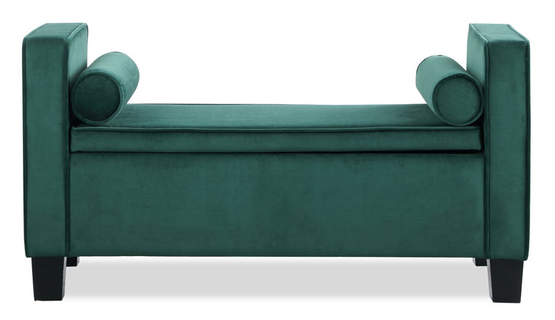 Octavia 53.25\" Storage Bench - Green Velvet
