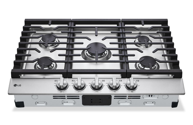 LG 30\" 5-Element Gas Cooktop - Smudge Proof Stainless Steel - CBGJ3023S