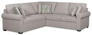 Scott Living Haven 2-Piece Left-Facing Chenille Fabric Sectional - Grey