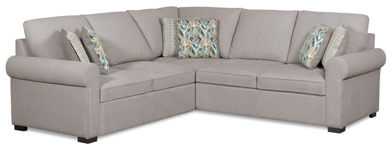 Scott Living Haven 2-Piece Left-Facing Chenille Fabric Sectional - Grey