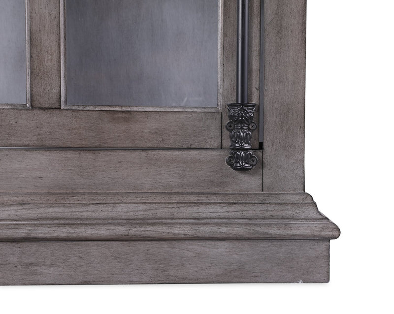 Scarlett 27.5\" Curio Cabinet with Glass Shelves - Grey