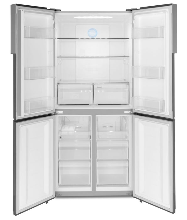 Haier 33\" 16.4 Cu. Ft. Quad Door Refrigerator - Stainless Steel Fingerprint Resistant  - QHE16HYPFS