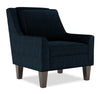 Made in Canada Sofa Lab Customizable Club 29\" Chenille Fabric Accent Chair with Wood Legs - Luxury Indigo Blue