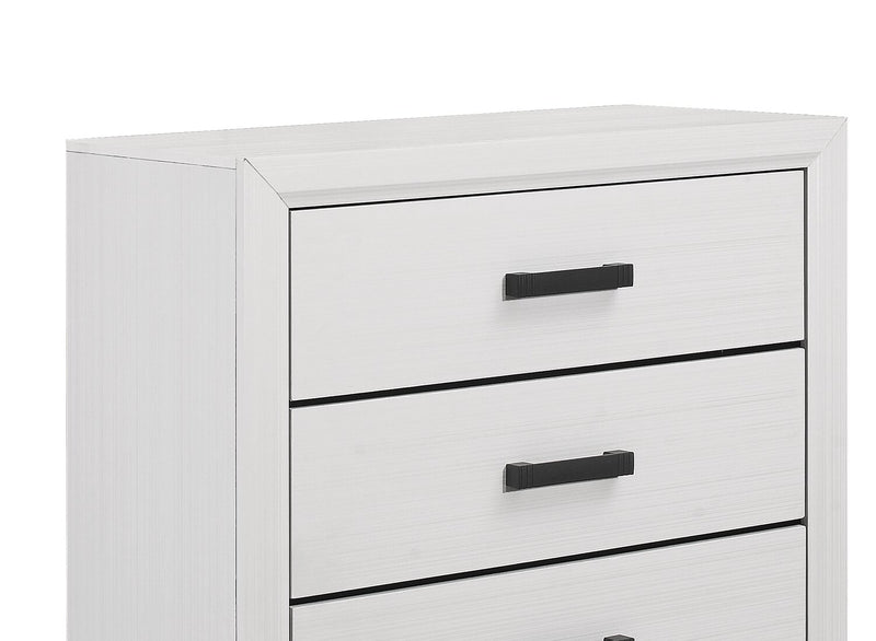 Kate Bedroom Chest of Drawers, 5-Drawer, 31.1\"W x 50.4\"H - White