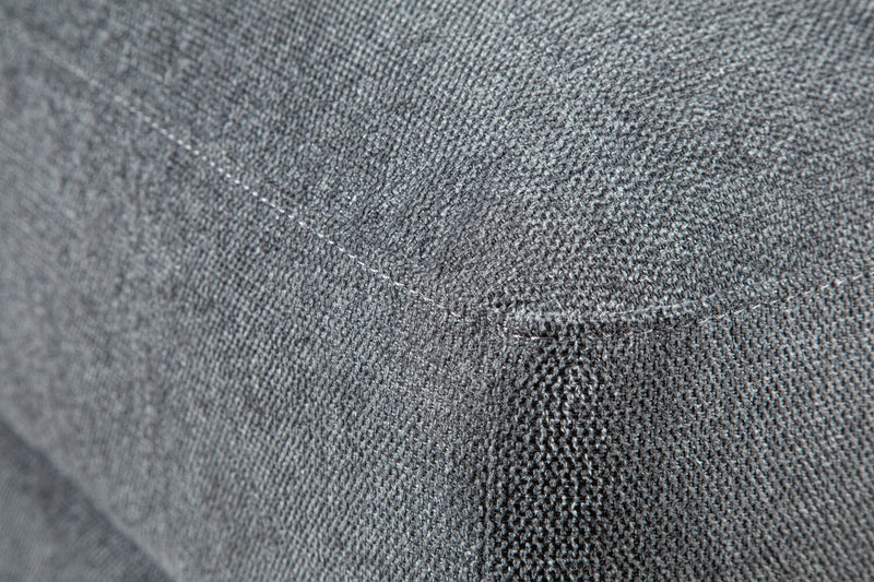 Scott Living Evolve Modular 39.5\" Linen-Look Fabric Storage Ottoman with Feather Down Cushion - Charcoal Grey