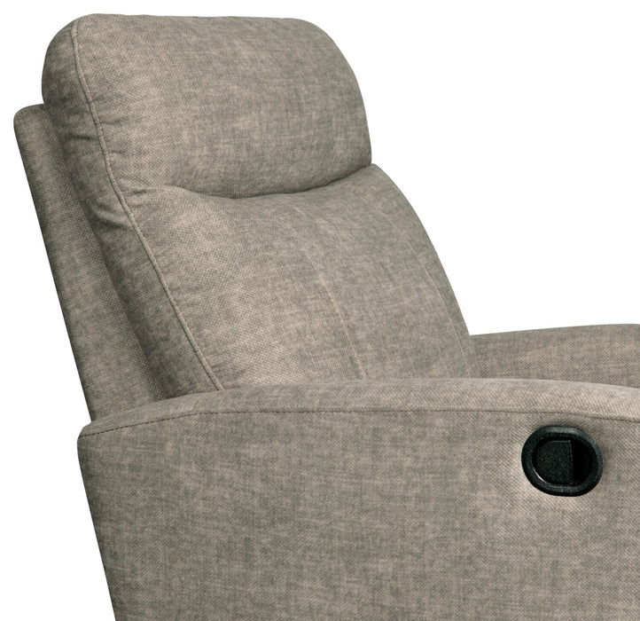 Jeffry 30.3\" Velvet Fabric Swivel Glider Reclining Chair - Stone Beige