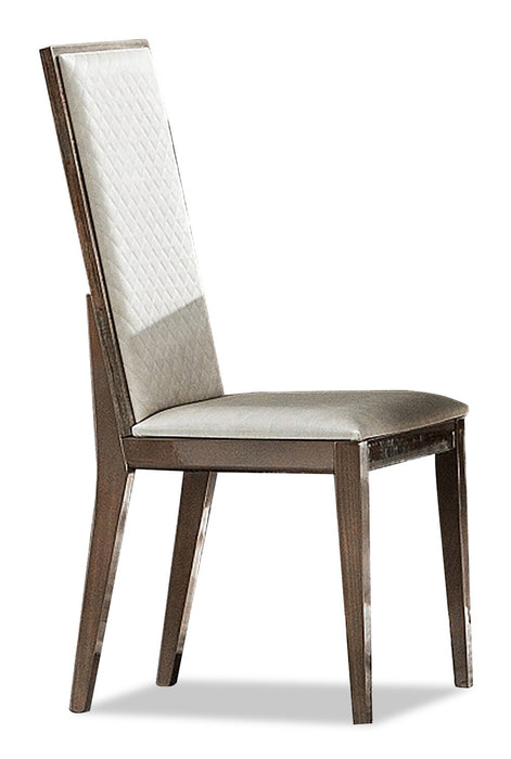 Gino Dining Chair with Vegan-Leather Fabric - Made in Italy, Modern - Taupe