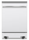 GE 24\" 54 dBA Portable Top-Control Dishwasher with Piranha Hard Food Disposer - White - GPT225SGLWW