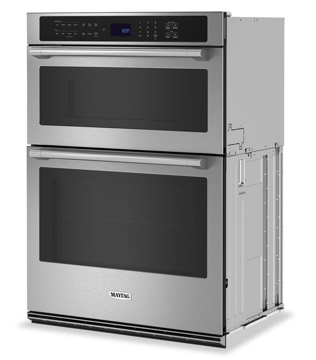Maytag 30\" 6.4 Cu. Ft. Electric Combination Wall Oven with True Convection - Fingerprint Resistant Stainless Steel - MOEC6030LZ