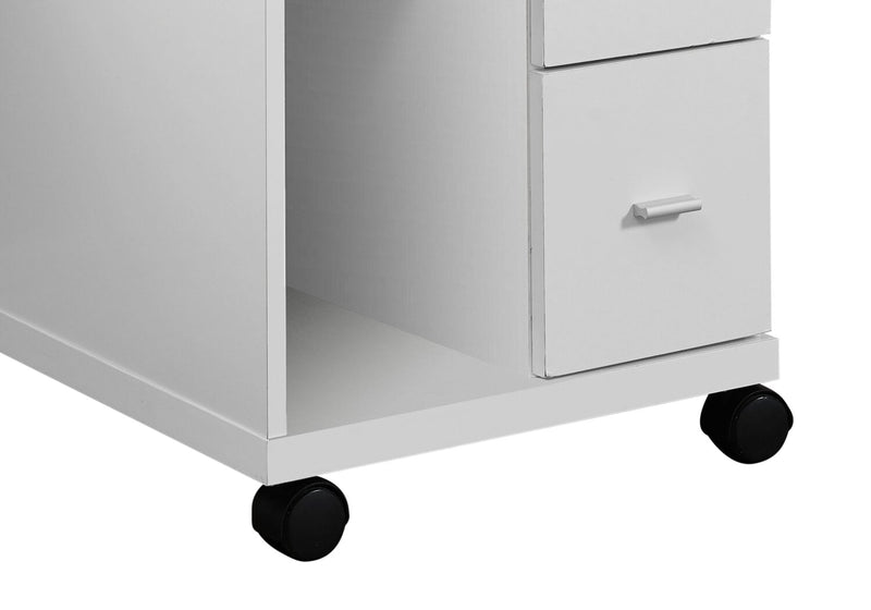 Willis 17.75\" Filing Cabinet with 2-Drawers & Open Storage on Casters - White