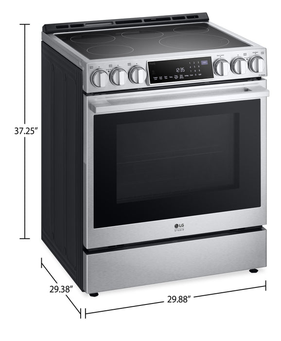 LG Studio 6.3 Cu. Ft. Smart Electric Range with Air Fry and ProBake Convection® - Smudge Proof Stainless Steel - LSES6338F