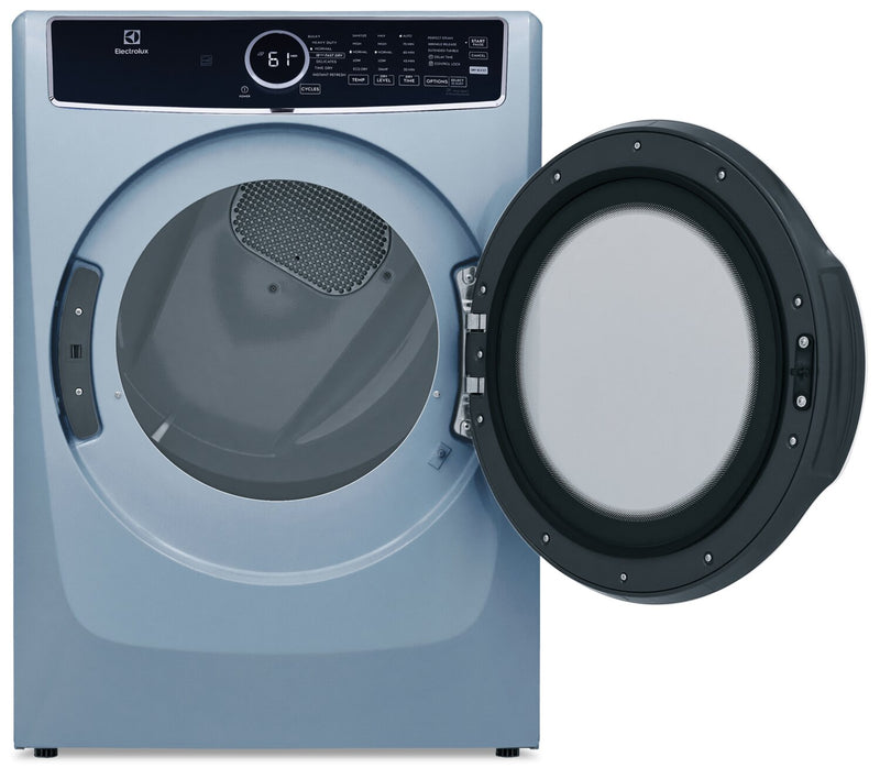 Electrolux 8 Cu. Ft. Electric Dryer with Steam - Glacier Blue - Stackable - ELFE743CAG