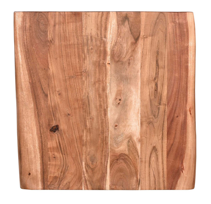 Kaleb 22\" Rustic End Table - Brown and Black with Metal Legs