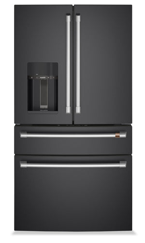 Cafe 36" 22.3 Cu. Ft. Quad Door Refrigerator - Matte Black - CXE22DP3PD1