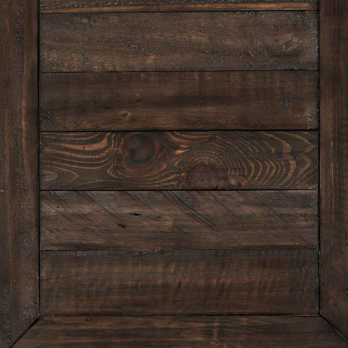 Morgan 48\" Rustic Coffee Table With Storage, Shelf and Casters - Dark Brown with Reclaimed Wood