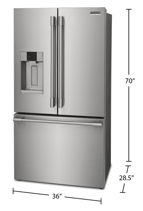 Frigidaire Professional 36\" 22.6 Cu. Ft. Counter-Depth French-Door Refrigerator - Smudge-Proof® Stainless Steel\t - PRFC2383AF