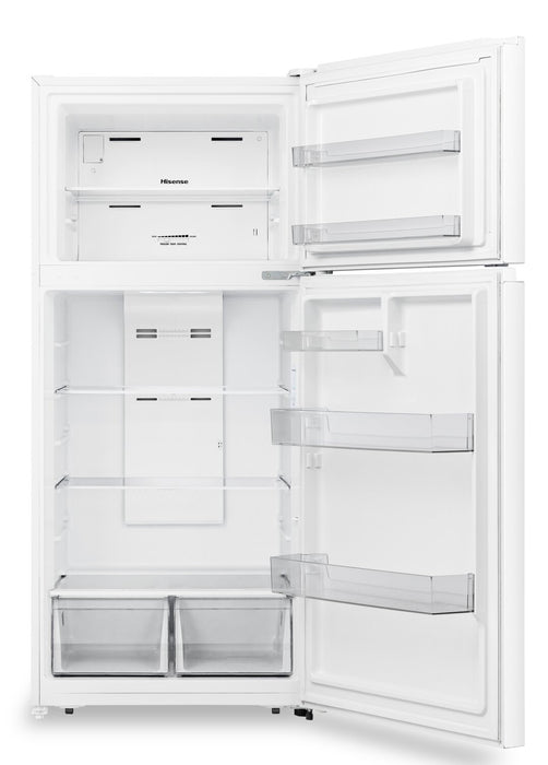 Hisense 30\" 18 Cu. Ft. Top-Mount Refrigerator - White - RT18A2FWD