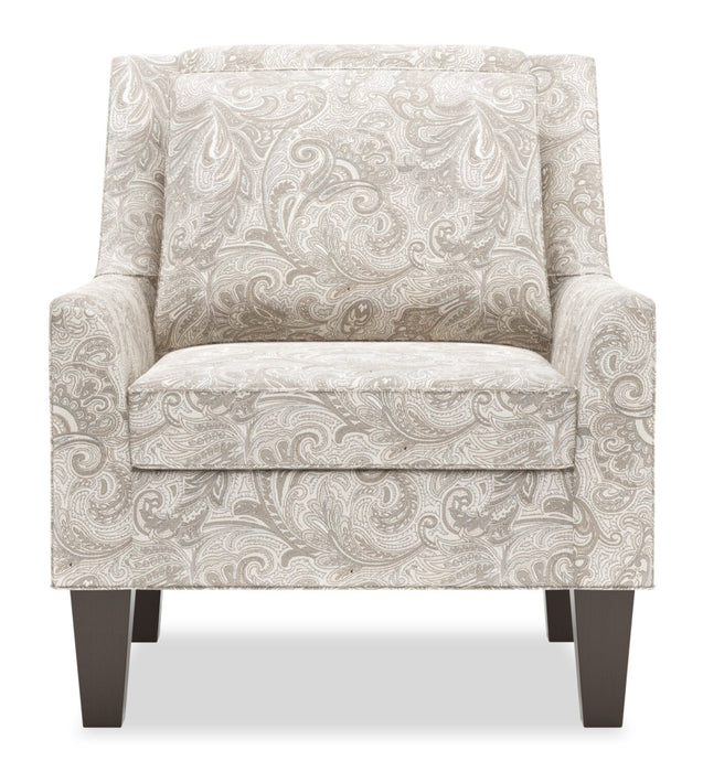 Made in Canada Sofa Lab Customizable Club 29\" Fabric Accent Chair with Wood Legs - Dove Multicolour