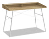Jeremy 47.25\" Office Desk with Small Hutch - Natural