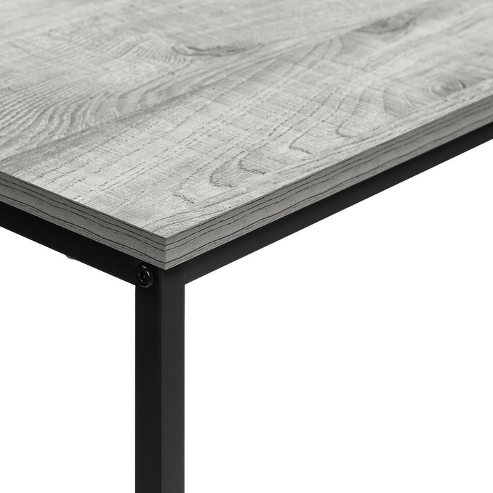 Alma 31.5\" Modern Sofa Table - Grey with Black Metal Frame