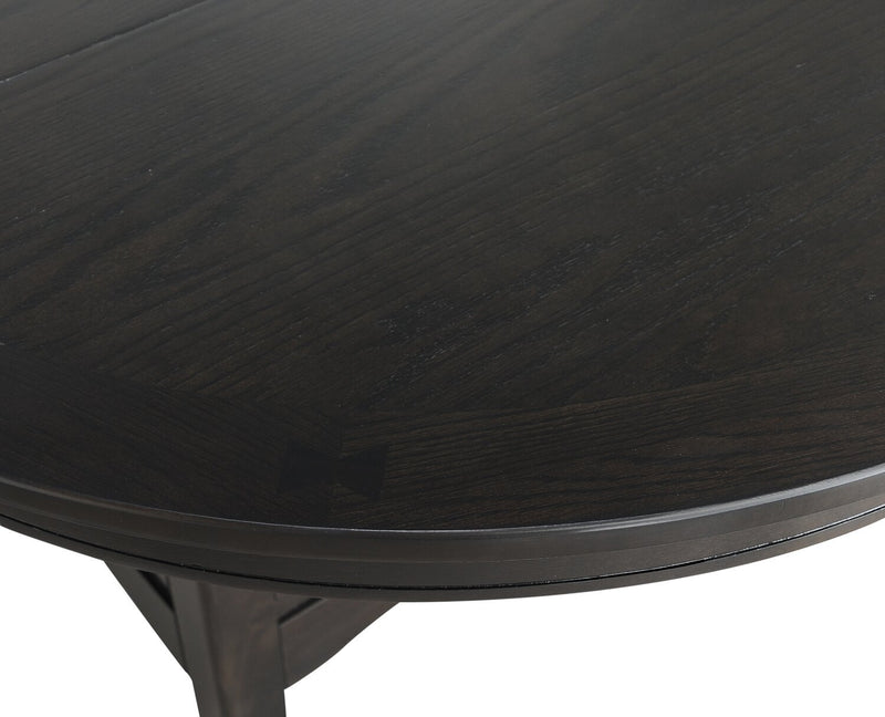 Dena 5pc Counter-Height Dining Set with Table & Chairs, 42-60\"W Extension, Round  - Grey