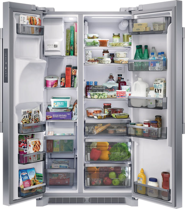 Frigidaire Professional 36.1\" 22.3 Cu. Ft. Counter-Depth Side-by-Side Refrigerator - Smudge-Proof® Stainless Steel - PRSC2222AF
