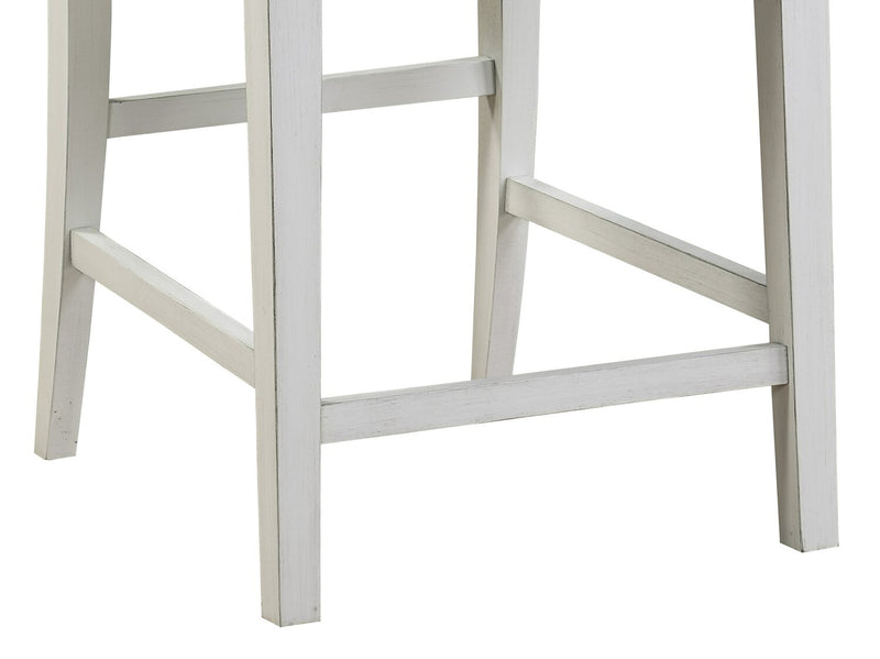 Lane 3pc Counter-Height Dining Set with Table & 2 Chairs, Built-in Shelves & USB, 36.5\"W - White