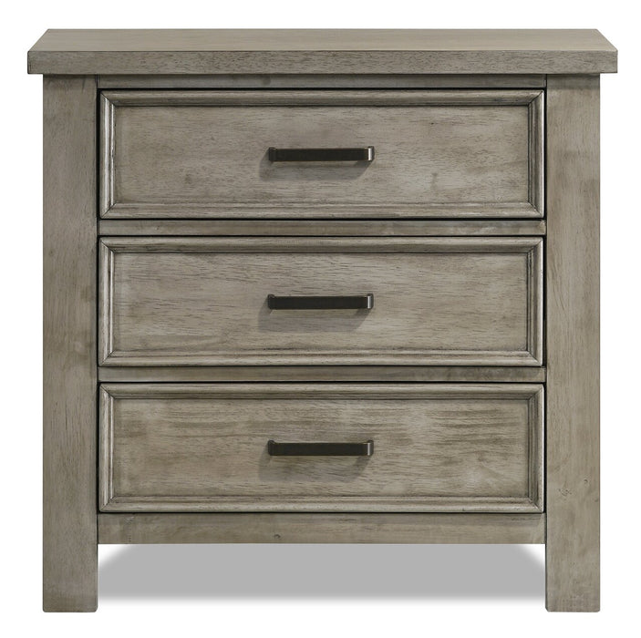 Levi Bedside 3-Drawer Dresser, 30\"W x 30\"H, Wood - Drift Grey