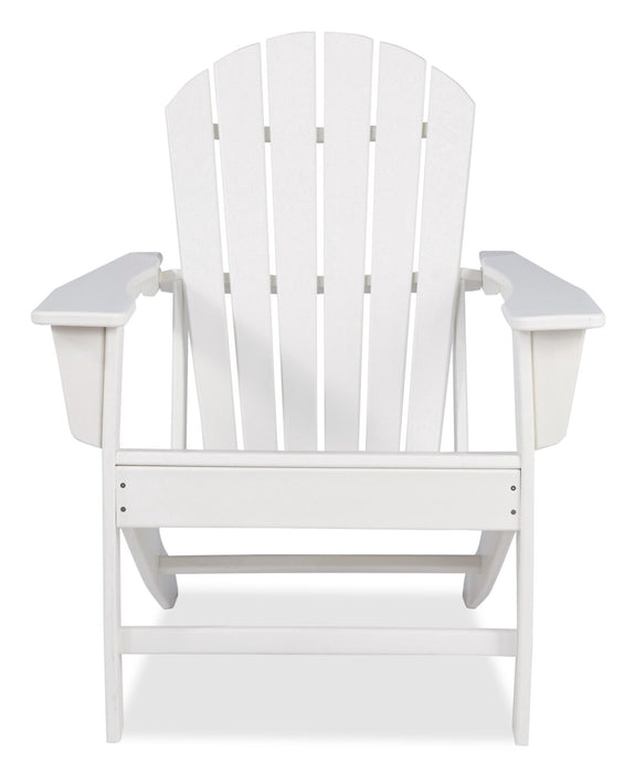Bask Outdoor Patio Adriondack Chair - High Density Plastic, UV & Weather Resistant - White
