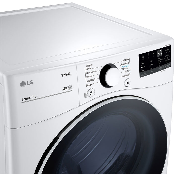 LG 7.4 Cu. Ft. Smart Gas Dryer - White - Stackable - DLG3601W