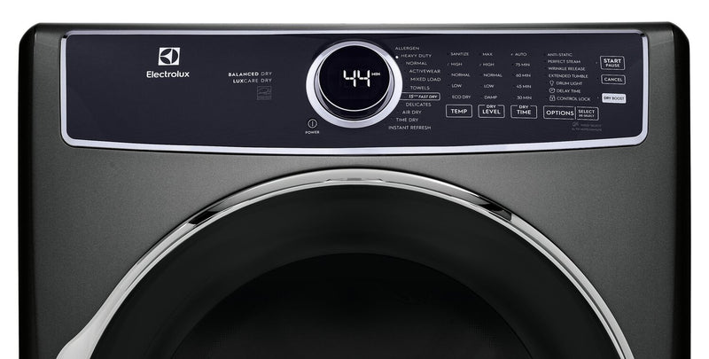 Electrolux 8 Cu. Ft. Electric Dryer with Steam - Titanium - Stackable - ELFE763CAT