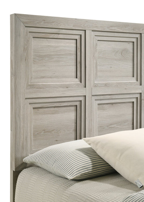 Lara Panel Bed with Headboard & Frame, Antique Grey - King Size